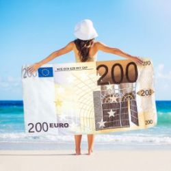 Serviette billet de 200 euros
