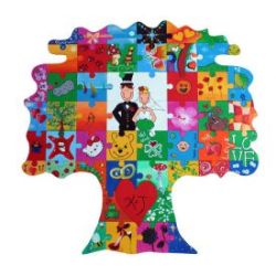  Puzzle en bois arbre � peindre 