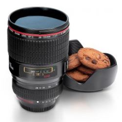 Mug � caf� en forme d�objectif photo