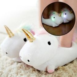 Chaussons licorne lumineux
