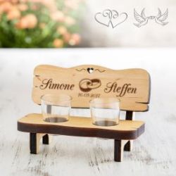 Banc � shots personnalis� pour le mariage