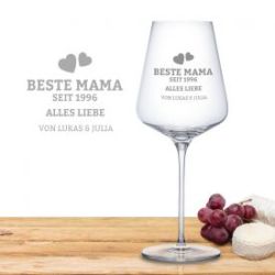 Verre � vin personnalis� - Meilleure maman de tout c�ur
