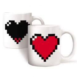 C�ur pixel - Tasse � effet thermique