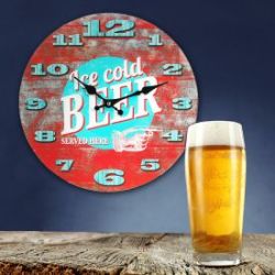 Horloge murale r�tro � Ice Cold Beer