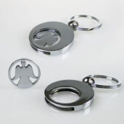 Porte-cl�s jeton de caddie -  ange gardien 