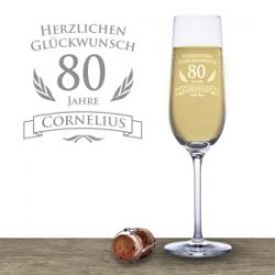 Fl�te � champagne pour le 80e anniversaire