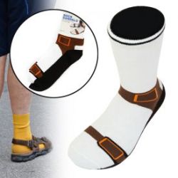 Chaussettes avec motif de sandales 