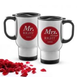 Set de 2 tasses thermos personnalis�es - Mr and Mrs Right