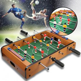 Mini table de baby- foot en bois