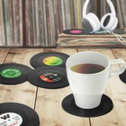 Dessous de verre disques vinyles