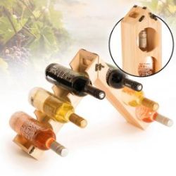 Casier � bouteilles de vin portable en bois 