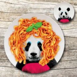 Assiette sauvage � Panda 