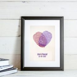 Empreintes digitales � tableau personnalis� pour couples 