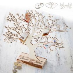 Arbre sur socle grav� - pour le mariage (grand) 