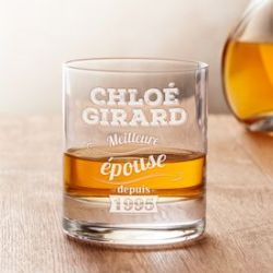 Verre � whisky avec gravure - Meilleure �pouse
