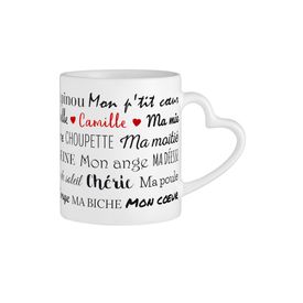 Personalisierte Herz Henkeltasse - Kosenamen Frau