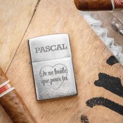 Briquet zippo avec gravure - Je ne br�le que pour toi