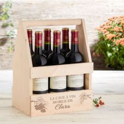 Porte-bouteille avec gravure - Cave � vin mobile