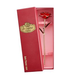 Rose dor�e avec bo�te cadeau personnalis�e