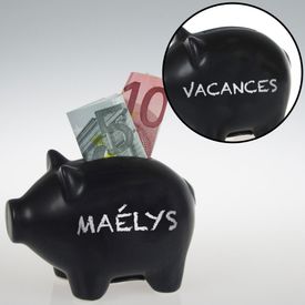 Sparschwein mit Kreide