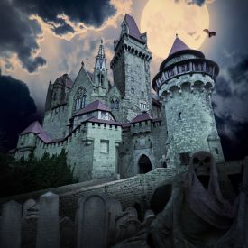 Villa de vampires avec fantme comme maison de campagne