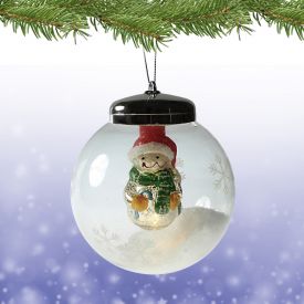 Boule de Nol LED - Bonhomme de neige