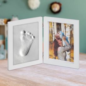 Baby Bilderrahmen mit Gipsabdruck - DIY Set
