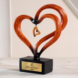 Holz Herz Skulptur - Hochzeit