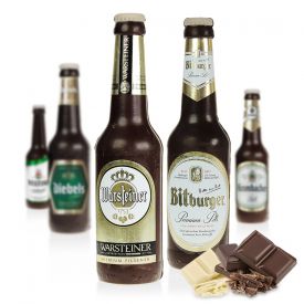 Bierflasche aus Schokolade