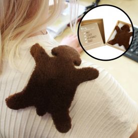 Dickes Fell - Glcksbringer in Geschenkbox braun