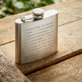 Flachmann mit Gravur - Definition Weltbester Papa