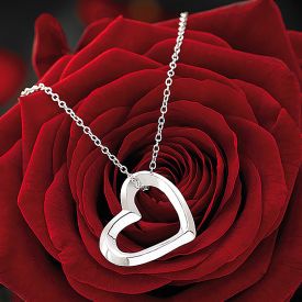 Halskette mit Herzanhnger aus Sterling-Silber