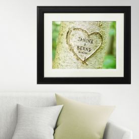 Herz im Baum Frhlingsbild - personalisiert