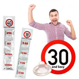 Kondome 4er Set zum Geburtstag