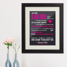 Liebe vergeht nie - personalisiertes Bild