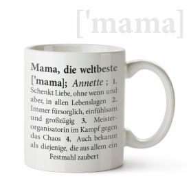 Personalisierte Tasse - Definition Weltbeste Mama