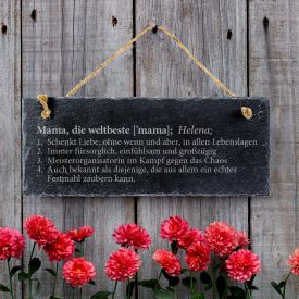 Schiefertafel mit Gravur - Definition Weltbeste Mama