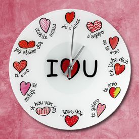 Wanduhr - I Love You