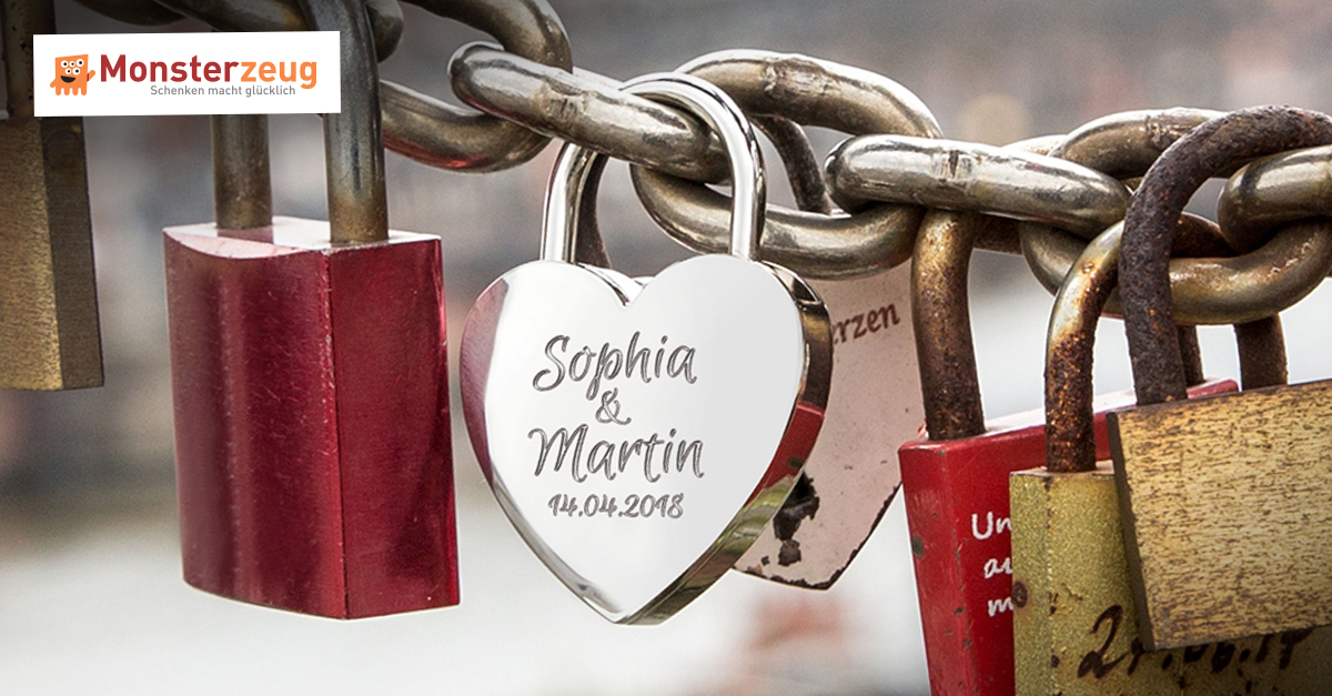 Cadenas d’amour avec gravure